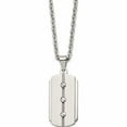 thumbnail image 4 of Stainless Steel 24In Brushed & Polished 3 Screw Design Dog Tag Necklace (24 X 24) Made In China -Jewelry By Sweet Pea, 4 of 9
