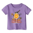 thumbnail image 4 of XDZJLR Tee-Shirt pour Filles Imprimé Coloré Carnaval Col Rond Manches Courtes 12-13 Ans, 4 of 4