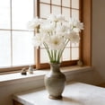 thumbnail image 6 of Artificial Gerbera Daisy Flower Stem Flower Realistic Silk Flower for Home Decor Wedding Bouquet Centerpiece Vase Fillers Table Decoration Party Decor Single Stem （White）, 6 of 6