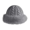 thumbnail image 3 of Lady Knitted Hats Women Solid Caps Winter Lady Party Fashion Hat Skullies Winter Hays for Babies Clementine Hat Large Mens Winter Hat Mens Warm Hat Ear Covers for Winter Tapper Hat Leather Rabbit Ears, 3 of 3