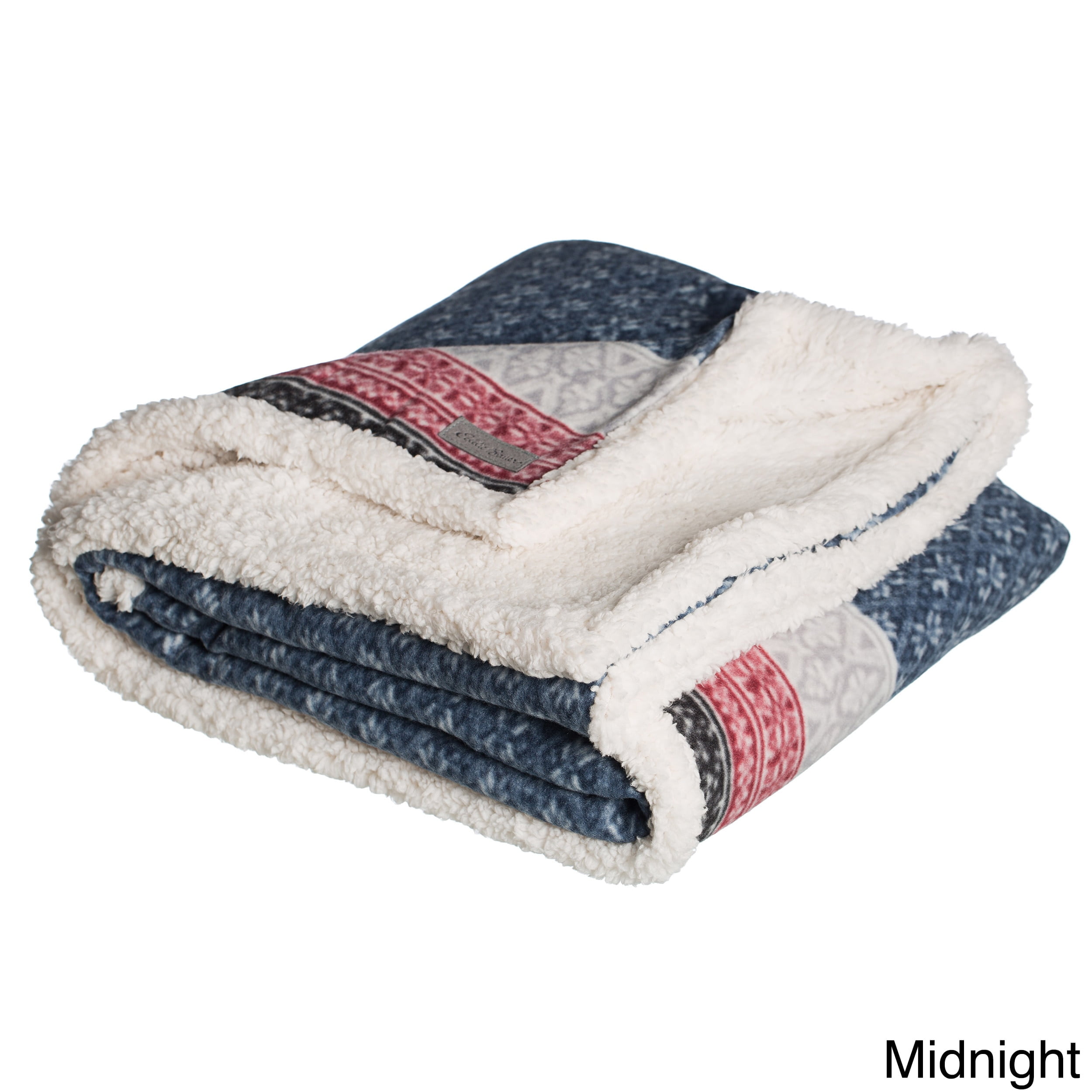 Eddie Bauer Fair Isle Khaki Fleece Throw Blanket 70 X 50 Walmart