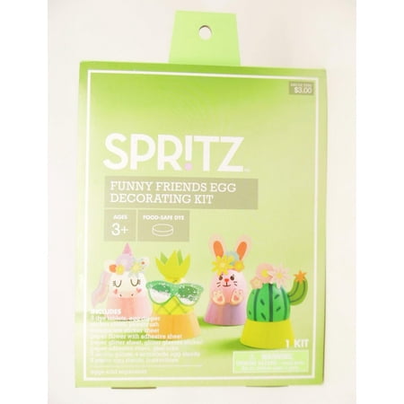 Spritz Funny Friends Easter Egg Decorating Kit with Food-Safe Dye for Ages 3+ ( pack of 6 )