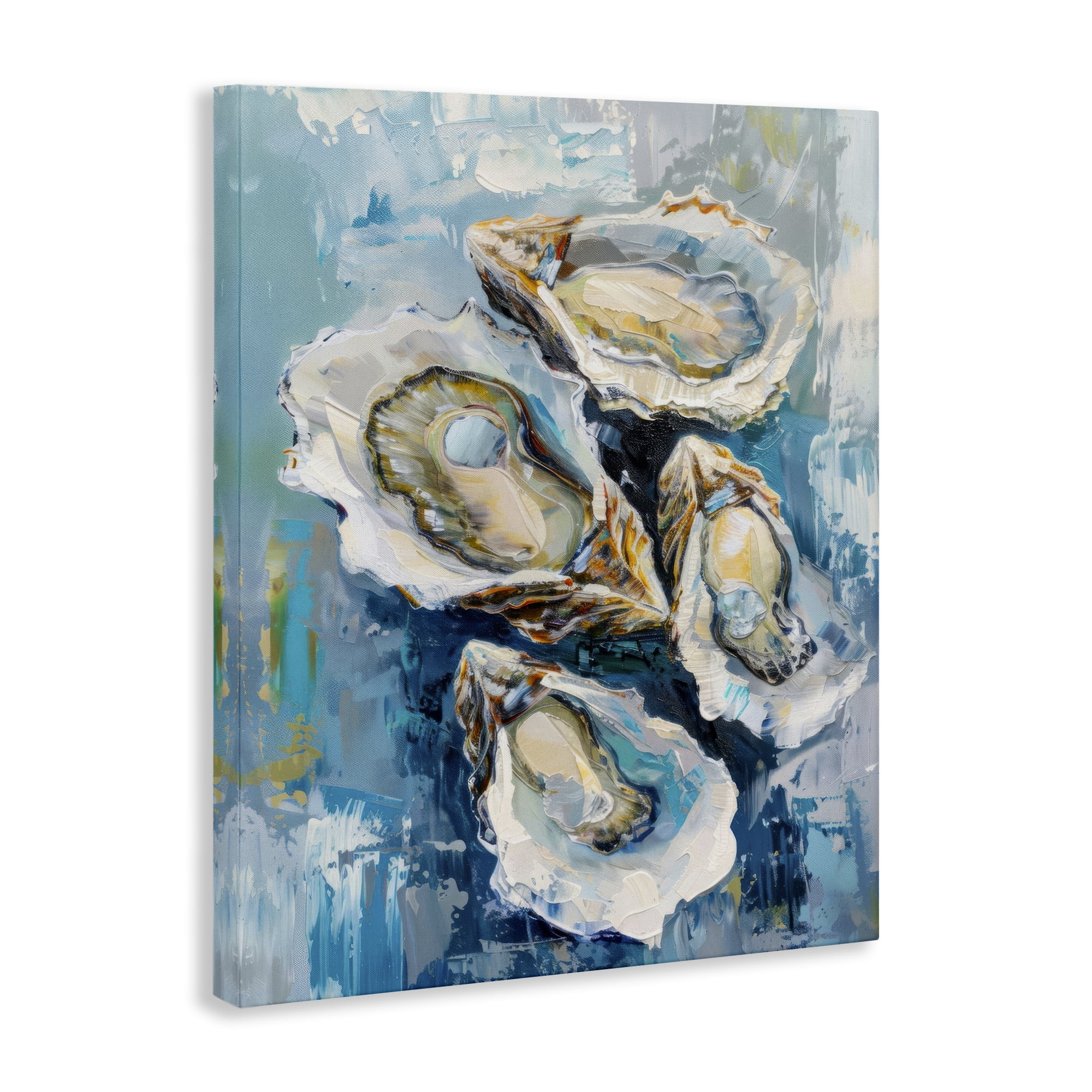 Stupell Industries Freshly Shucked Oysters Food & Beverage Painting Wrapped Canvas Art Print Wall Art, 16 x 20