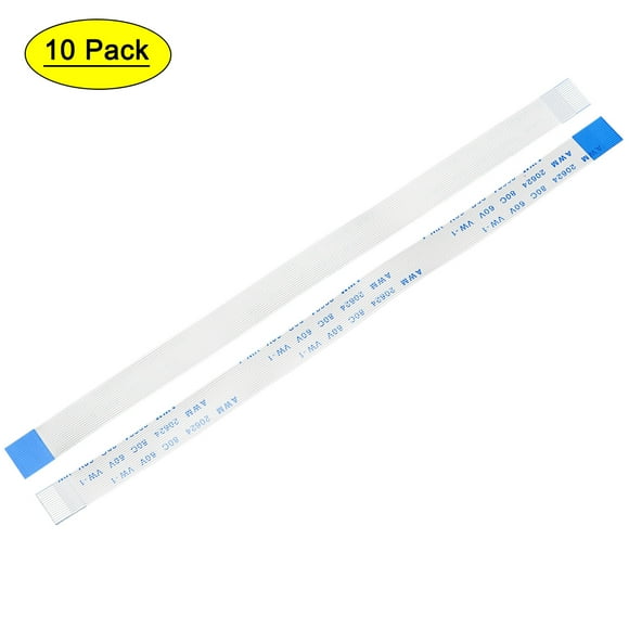 Unique Bargains 16pins Flexible Flat Cable FPC FFC B Type Ribbon Cable PE White 10Pcs