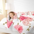 thumbnail image 6 of Manfei Romantic Pink Rose Full Size Comforter Sets, Garden Flower Floral Bedding Comforter Set, Vintage Western French Style Reversible Bedding Sets, Luxury Bedroom Decor, 3pcs, 6 of 9