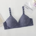 thumbnail image 4 of LIIPEE Women Bras Solid Color Plus Size Full Coverage V Neck Underwire Bralette Seamless Push Up Bralette Bra Woman Comfort Holiday Party Photoshoot Bras,Blue,40, 4 of 5