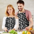 thumbnail image 5 of Black White Medical Symbol Pattern Apron-Garden Aprons for Women with Pockets-Cotton Linen Waterproof Kitchen Cooking Gardening Aprons Adjustable for Kitchen,Cooking,BBQ and Salon 33x27 Inch, 5 of 7