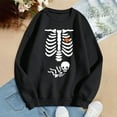 thumbnail image 5 of Pregnant Halloween Sweatshirts for Women 2025 Crewneck Pregnancy Announcement Skeleton Graphic Sweatshirt Pullover Top, 5 of 6
