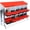 Red, variant on M optimized Chicken Nesting Box, 8/10 Compartments Nesting Boxes for Chickens, Chicken Laying Boxes, Roll Away Nesting Box for Chickens Laying Egg with Lid Cover to Protect Eggs