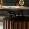 thumbnail image 6 of Coffee Tables Round Coffee Table With Lift Handcrafted Relief Sturdy Pedestal Wooden Tea Table for Living Room no need to Assemble,Wooden Coffee Tables, 6 of 11