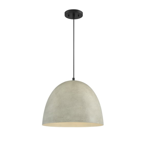 Trade Winds Carson Concrete Pendant Light in Matte Black