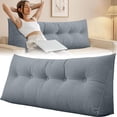 thumbnail image 1 of 2026 new Triangular Headboard Pillow Twin XL, Bed Pillow for Backrest, Dorm Pillow Headboard Pillow, Soft and Supportive Bed Pillow for Sitting and Sleeping, 1 of 9