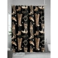 thumbnail image 5 of Cowboy Boots Watercolor Style Shower Curtain, Vintage Western Desert Waterproof Shower Curtain Set with 12 Hooks Lightweight Washable Fabric Shower Curtains for Bathroom 72x84 Inches, 5 of 6