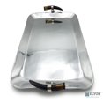 thumbnail image 6 of ELYON 21" Rectangular Serving Tray with Horn Handles, Handmade Silver Platter, 6 of 6