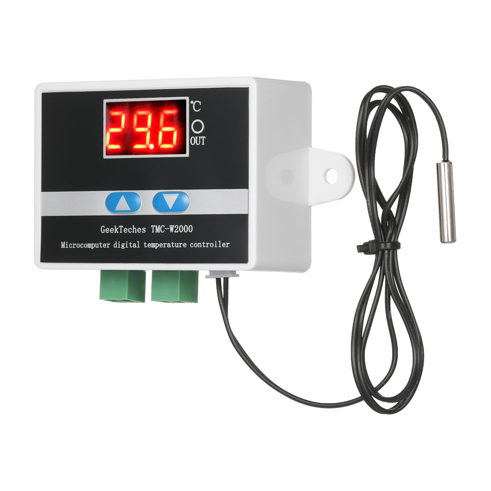 Leepesx Dual Digital Thermostat Temperature Controller Two Relay Output Thermoregulator for incubator Heating Cooling XK-W1088 DC24V 
