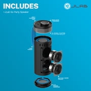 JLab GO Party Speaker - Black; Bluetooth Portable Speaker with RGB Lighting, 10W