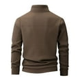thumbnail image 4 of Krdevn Hoodies for Men - Jacket Mens Standing Collar Sweatshirt Long Sleeve Half Cardigan - Sweatshirts for Men,Color:Coffee,Size:6XL, 4 of 4