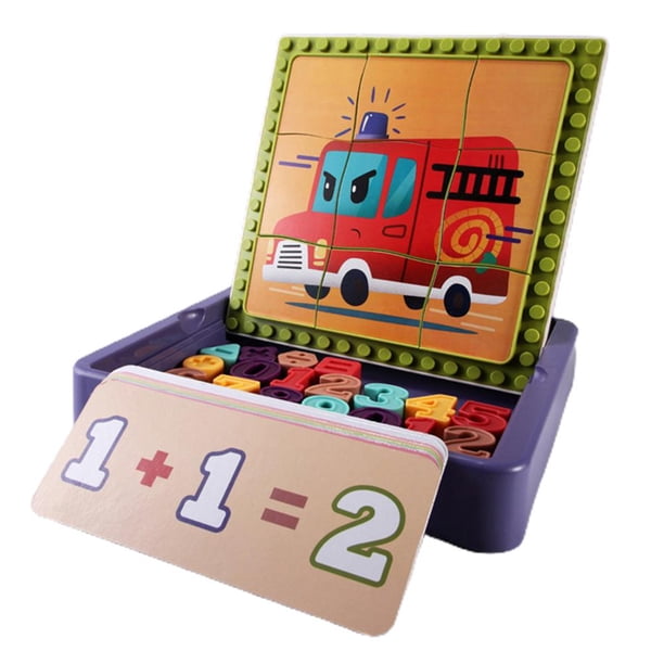 Juguete De Matemáticas De Cálculo 3 En 1 Con Bloque De Tarjeta De Enseñanza, Rompecabezas De Números, Botón De Rompecabezas, Juguetes De Arte, Juguete Educativo Para Edades Tempranas matsuzay FN007533-02