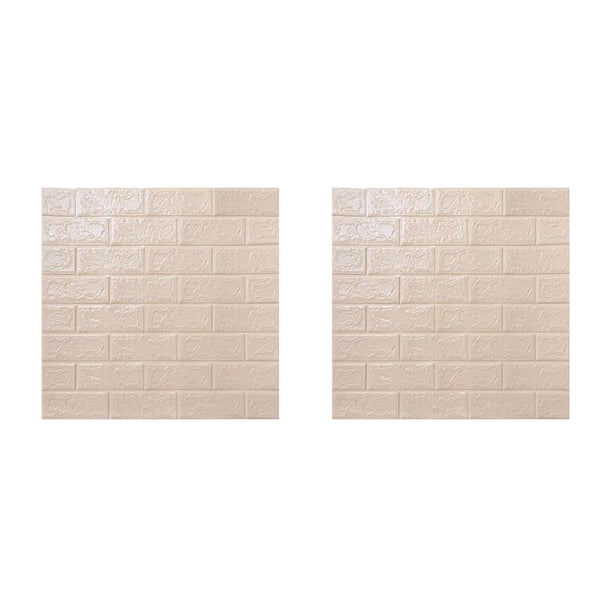Matsuzay Película decorativa 3D blanca perla DIY, papel de pared automático, pegatinas de renovación de muebles, papel tapiz impermeable para No.11 2Conjunto
