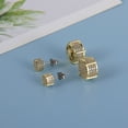 thumbnail image 2 of 18k Gold Plated Double Sided CZ Stud Earrings, Reversible Cubic Zirconia Stud Earrings,Front Back Earrings for Women, 2 of 7