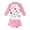 r-435Pink542, variant on HAYIMI Child Summer Kids Two Piece Swimsuit Set For Girls Colorful Cute Split Swimwear For Girls And Big Kids Adorable Baby Swimming Outfit Cute Beach Bathing Suit