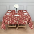 thumbnail image 3 of Red Christmas Gingerbread and Mitten Pattern Square Tablecloth,Waterproof Square Table Cover,Wipeable Spillproof Washable Table Cover for Home Kitchen Party Decor 42"X42"(107x107cm), 3 of 6