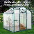 thumbnail image 5 of Aoile 6' x 8' Polycarbonate Greenhouse, Heavy Duty Walk-in Greenhouse with Lockable Doors & Adjustable Vent Window for Outdoors, 5 of 9