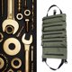 thumbnail image 3 of Bolsa de herramientas enrollable , con 5 bolsillos con cremaller bolsa de herramientas de transporte de ín, bolsa de rollo de llave par verde Macarena Bolsa de almacenamiento, 3 of 8