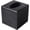 Black, variant on Brown Cube Wood Tissue Box Cover, Vintage Square Tissue Holder