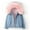Pink, variant on Lovskoo 2024 Women's Oversized Hooded Jacket Faux Fur Warm Denim Winter Overcoat Sherpa Lined Denim Qulited Jacket Jean Coat Black