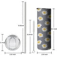 thumbnail image 6 of Daisy Skinny Tumbler 20oz - Double Wall Vacuum Coffee- Insulated Travel Coffee Mug, 6 of 7