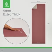 Gaiam Reversible Yoga Mat, Pink Khaki, 24 x 68, 5mm Thickness