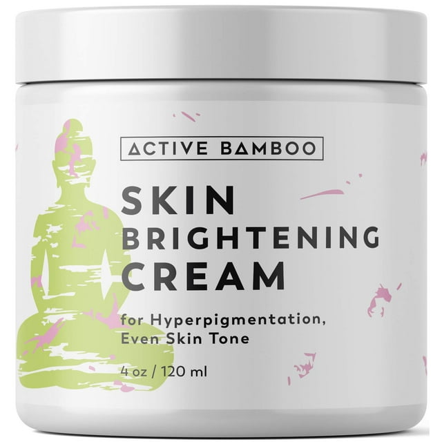 Corrector de manchas activo de bambú para rostro y cuerpo. Crema radiante para la piel, corrector de manchas oscuras, eliminador de manchas de la edad para la cara, crema hidratante de día y noche, 4
