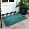 thumbnail image 6 of Addison Rugs Chantille Indoor/Outdoor Transitional Organic Teal Washable Rectangle Rug, 1'8" x 2'6", 6 of 6