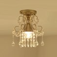 thumbnail image 1 of Lámpara de techo de cristal para dormitorio, balcón, pasillo, puerta, pasillo, lámpara dorada, moderna y sencilla, 1 of 5