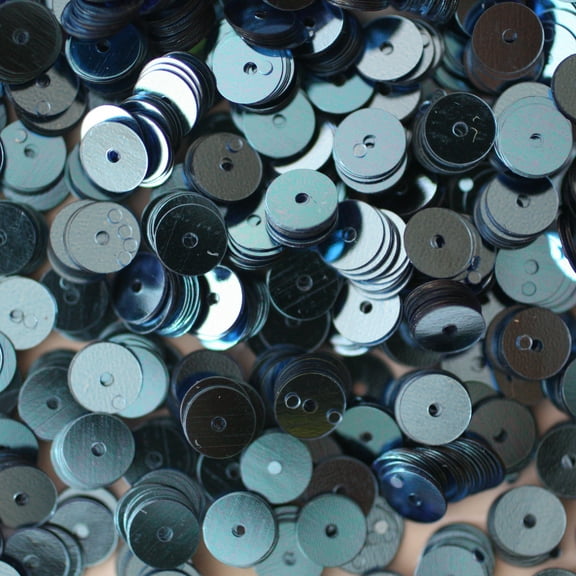 Light Blue Sequins 6mm Shiny Metallic Made in USA