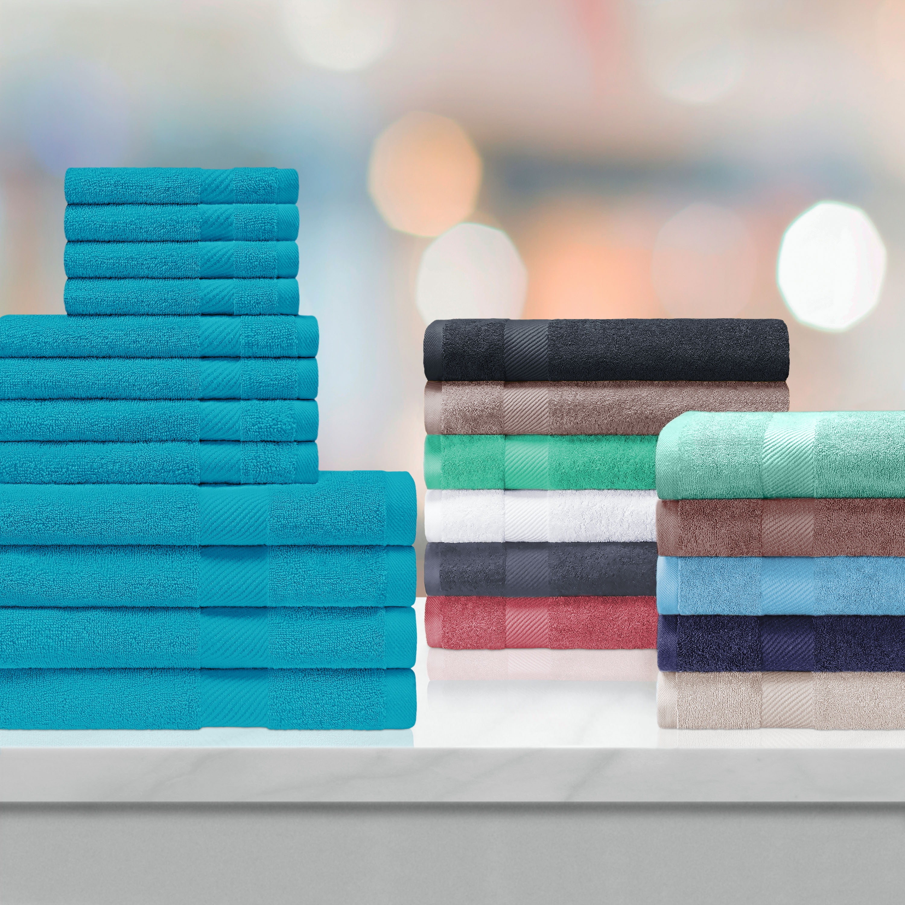 Zeppoli 60-Pack Washcloths  100% Natural Cotton Bath Towels, 12 x 12 –  Equinox International