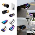 thumbnail image 3 of Youkk Tuyau d'Échappement de Voiture en Acier Inoxydable Portable Modifié Élégant à la Mode Universel Queue Automobile Droite Coloré, 3 of 6