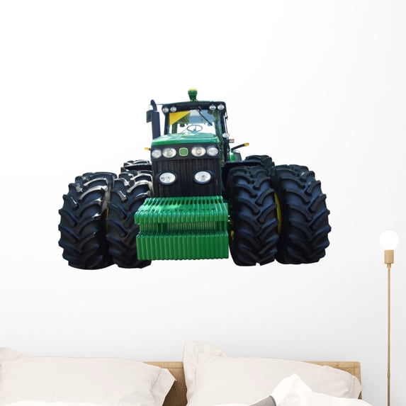 Green Tractor Wall Mural by Wallmonkeys Peel and Stick Graphic (36 in W x 24 in H) WM156271