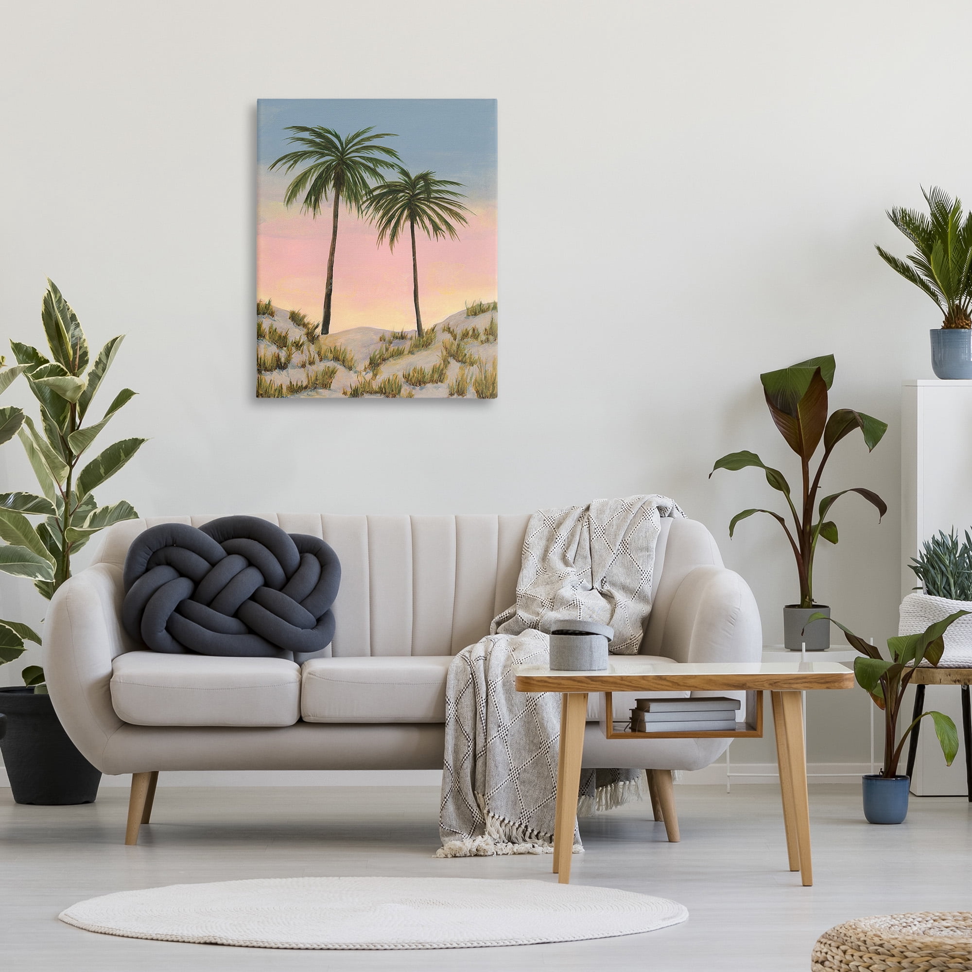 Stupell Industries Sunrise Palm Trees Landscape Painting Gallery Wrapped Canvas Art Print Wall Art, 30 x 40