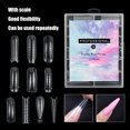 thumbnail image 1 of Lubelski 120 Pcs/ensemble Embout d'Extension d'Ongle Gradué Embout d'Extension d'Ongle Transparent Construction Rapide Moule à Ongles pour Manucure, 1 of 7