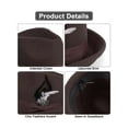 thumbnail image 6 of Deago Fedora Hats for Men Women Classic Short Brim Felt Manhatta Hat Panama Dress Fedora Hat with Feathers Band (Brown), 6 of 9