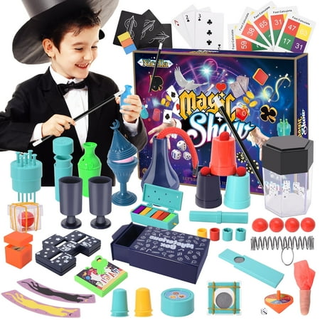 Nicella Magic Kit for Kids, 109+ Magic Tricks with Manual and Video Tutorials, STEM Toy Magic Toy for Boys Girls, Christmas Gift Birthday Gift for Kids Age 6-12 Years Old