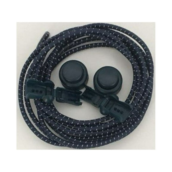 HOMEMAXS Elastic Reflective shoelaces for Shoes Made of Polyester and Nylon Black Fits Most Adults and Kids 12 Inches