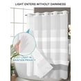 thumbnail image 4 of No Hook Cloth Fabric Shower Curtain with Snap in Liner, Grey Stripe Waterproof Shower Curtains Set with See Through Top Window, Modern Abstract Monochrome Geometric Bath Curtains Shower 48"x72", 4 of 6