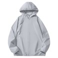 thumbnail image 4 of Ceisia Sun Protection Jacket Men's Thin Breathable Summer Sun Protective UV Protection Plus Size Ice Silk Outdoor Sports Windbreaker Jacket Gray XL Gifts for Father, 4 of 9
