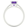 thumbnail image 4 of Solitaire Engagement Ring for Women - 2ct Natural Amethyst in 18K White Gold Promise Ring, 4 of 6