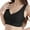 Black, variant on 2PC Plus Size Lingerie Front Open Traceless Adjustable Fixed Cup Vest Plus Size Bralette,Green,M