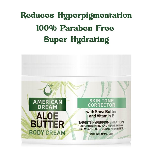 American Dream Aloe Butter Brightening Body Cream, Skin Tone Corrector