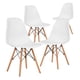 thumbnail image 1 of Silla Minimalista Estilo Moderno 4 piezas Blanco Mirel Minimalista, 1 of 5